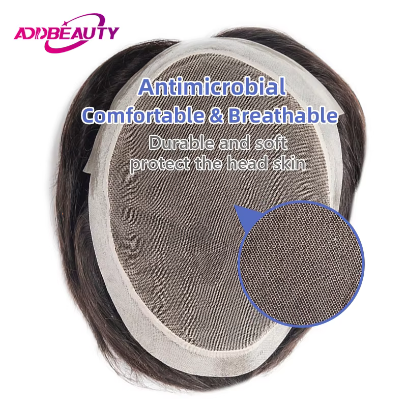 Nouveau Toupet pour Hommes Australien Anti-Odeur en Dentelle Suisse PU