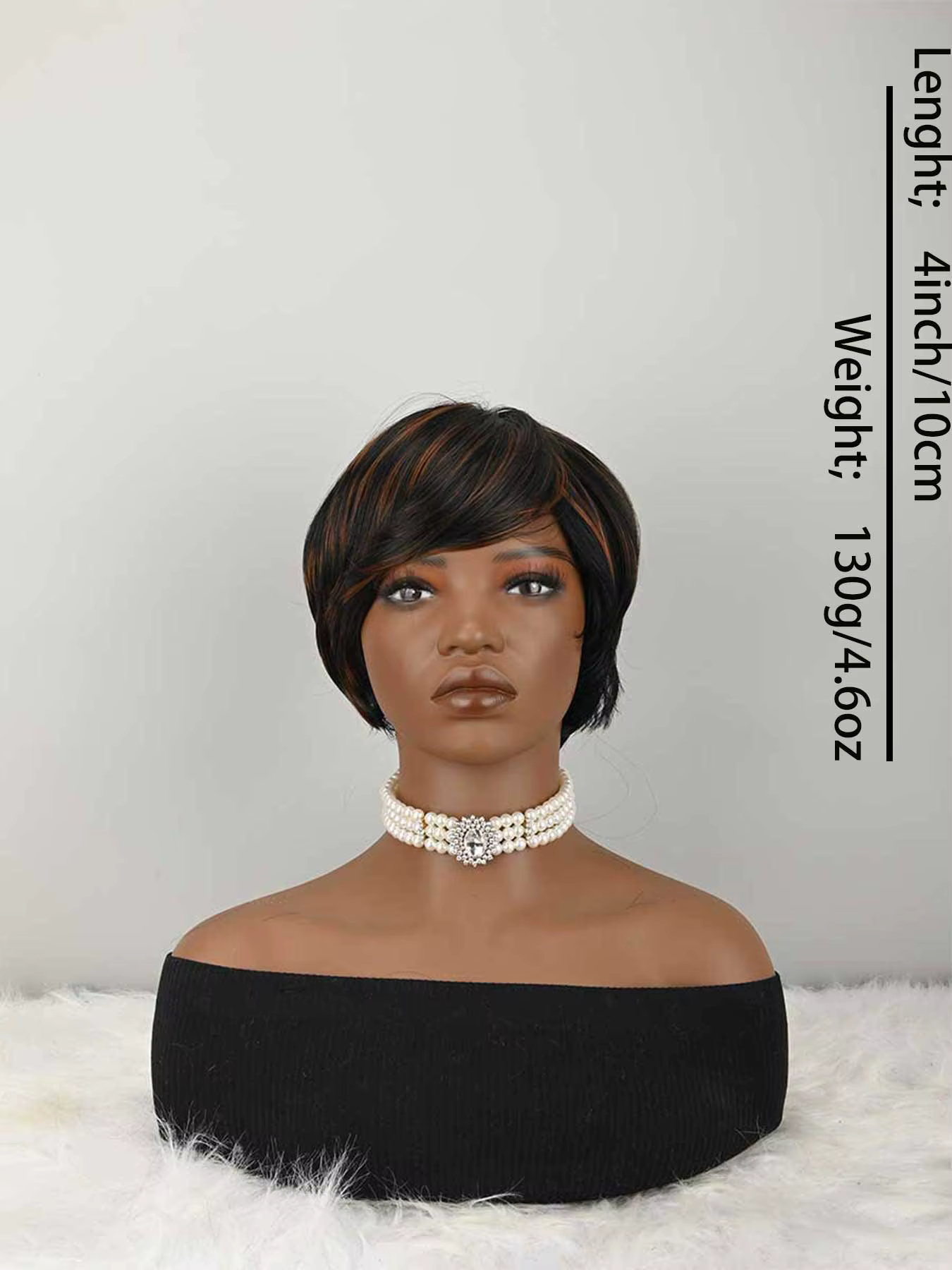 Perruque courte de style pixie pour femmes, perruque pixie sans colle, entièrement fabriquée à la machine, facile à porter, prête à l'emploi, perruques synthétiques