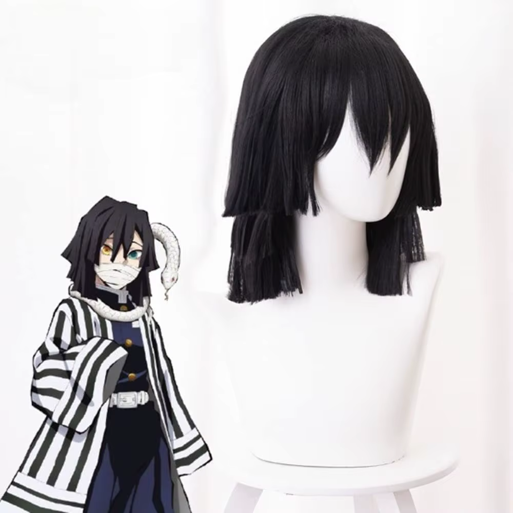 Perruque de Cosplay Anime Iguro Obanai