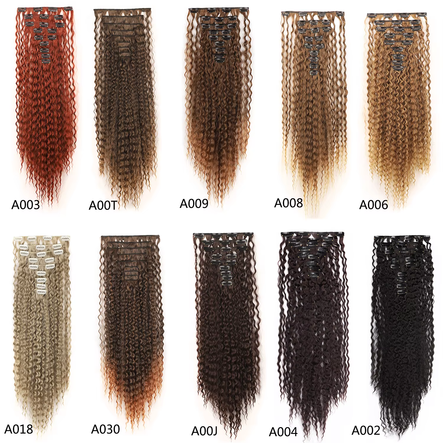 Extensions de cheveux synthétiques bouclés et épais