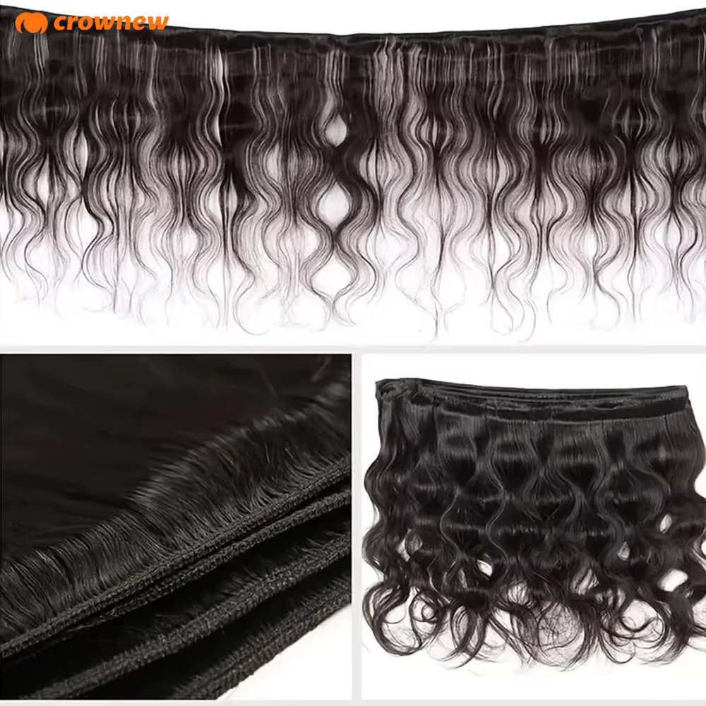 Extensions de cheveux humains brésiliens vierges 16A Body Wave