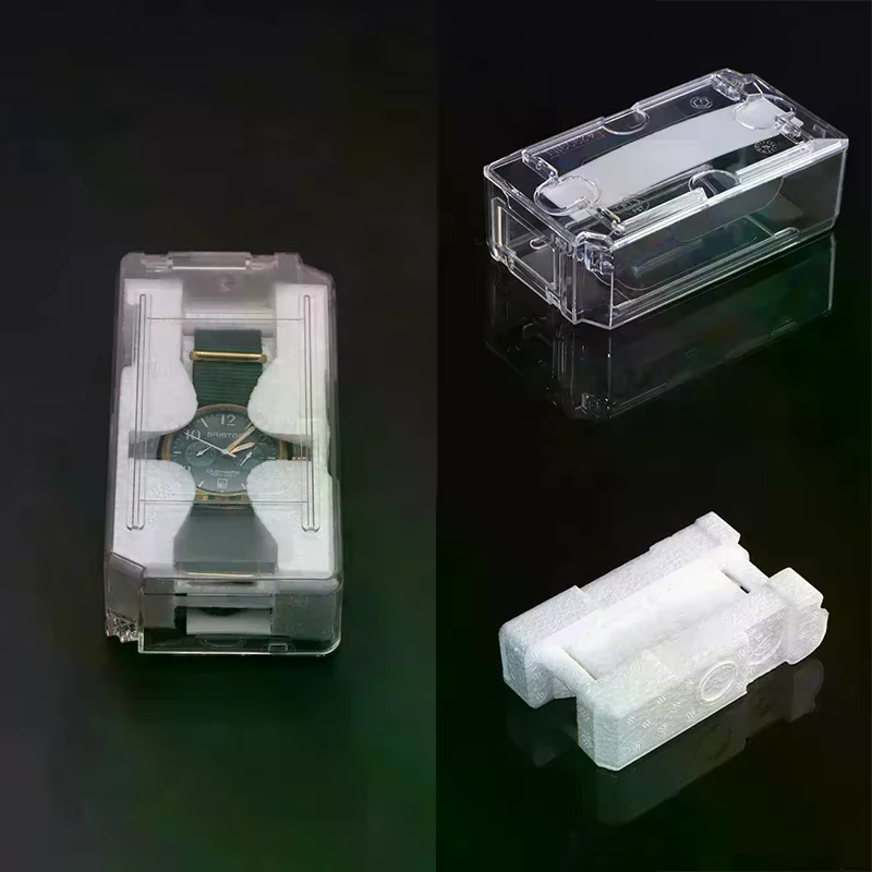Boîte de rangement universelle pour bijoux, boîte à montres pour hommes, boîte à montres vintage transparente à grille unique, boîtes cadeaux de Noël