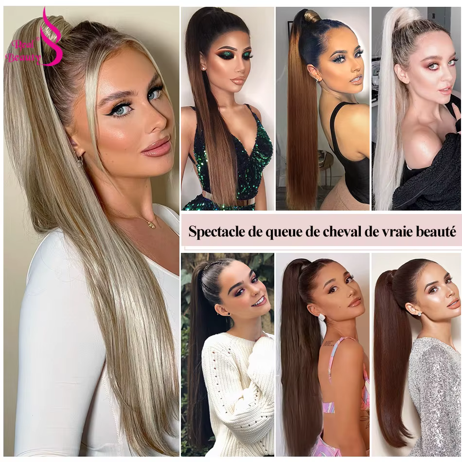Real Beauty – queue de cheval de cheveux humains