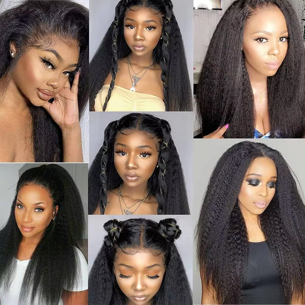 Extensions de cheveux humains vierges lisses et crépues