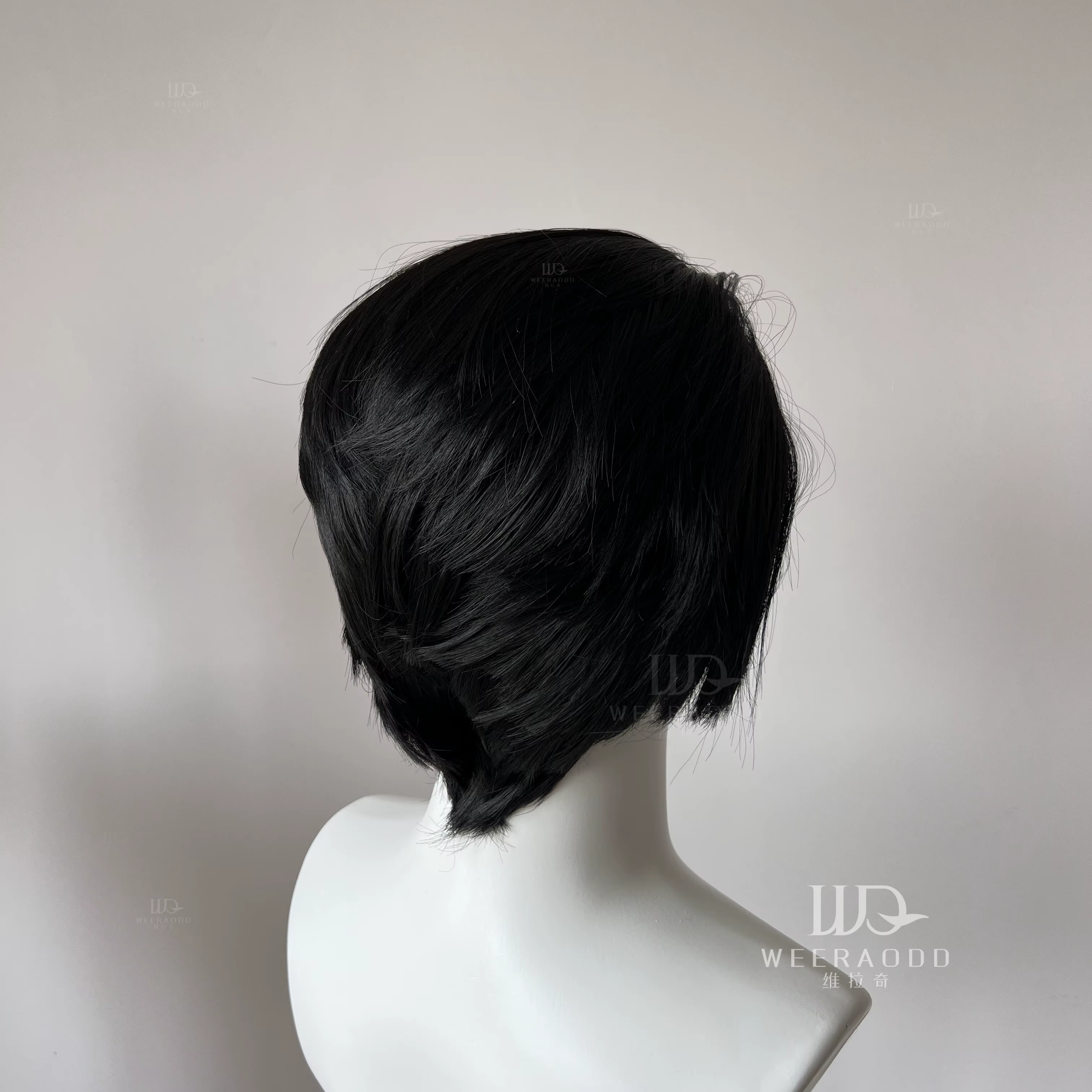 Perruque Lace Front Wig noire pour hommes