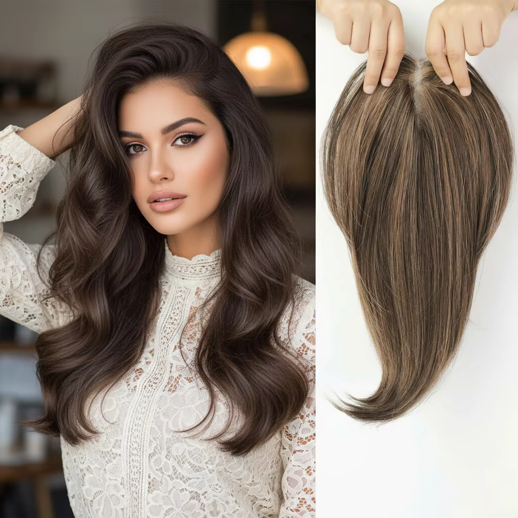 Extensions de cheveux humains 100 % | Mélanges de pièces à clipser avec bio