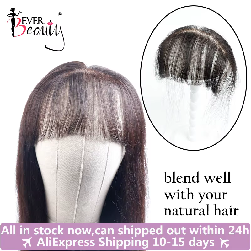 Frange de cheveux humains coupe émoussée