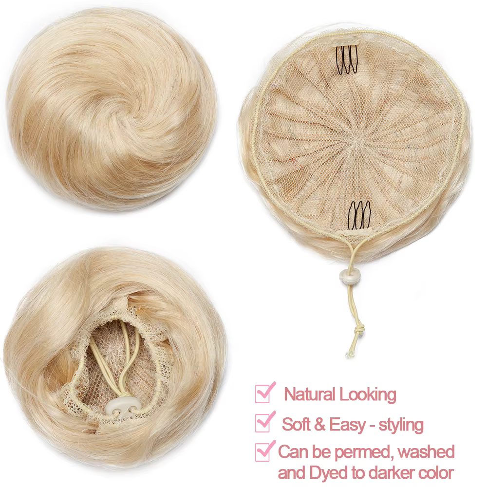 SEGO 100% Extension de Chignon de cheveux humains Donut