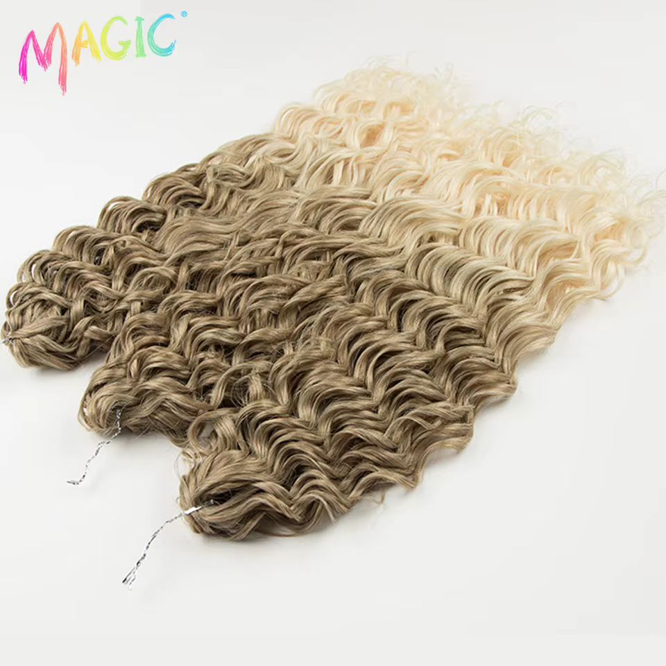 Extensions de cheveux synthétiques bouclés Magic Ombre Water Wave