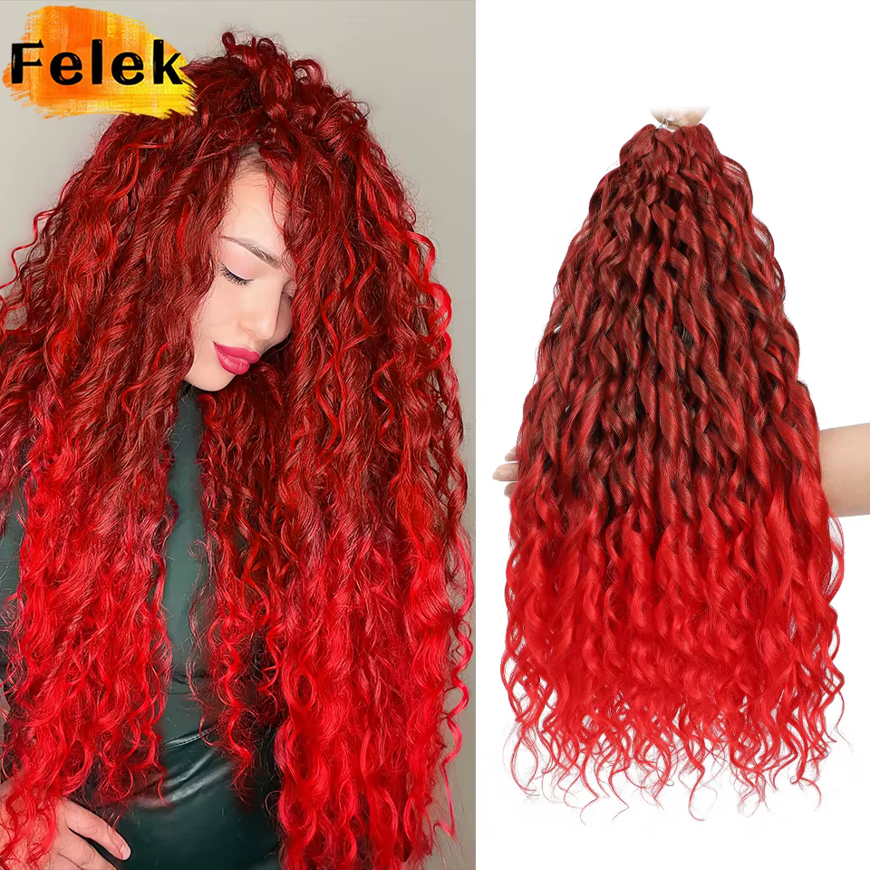 3-5 pièces Jessica Hair Extensions de cheveux synthétiques à tresser