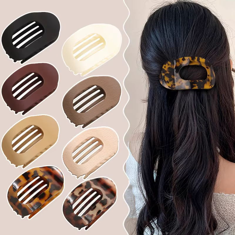 Pinces à cheveux elliptiques plates 2 pièces