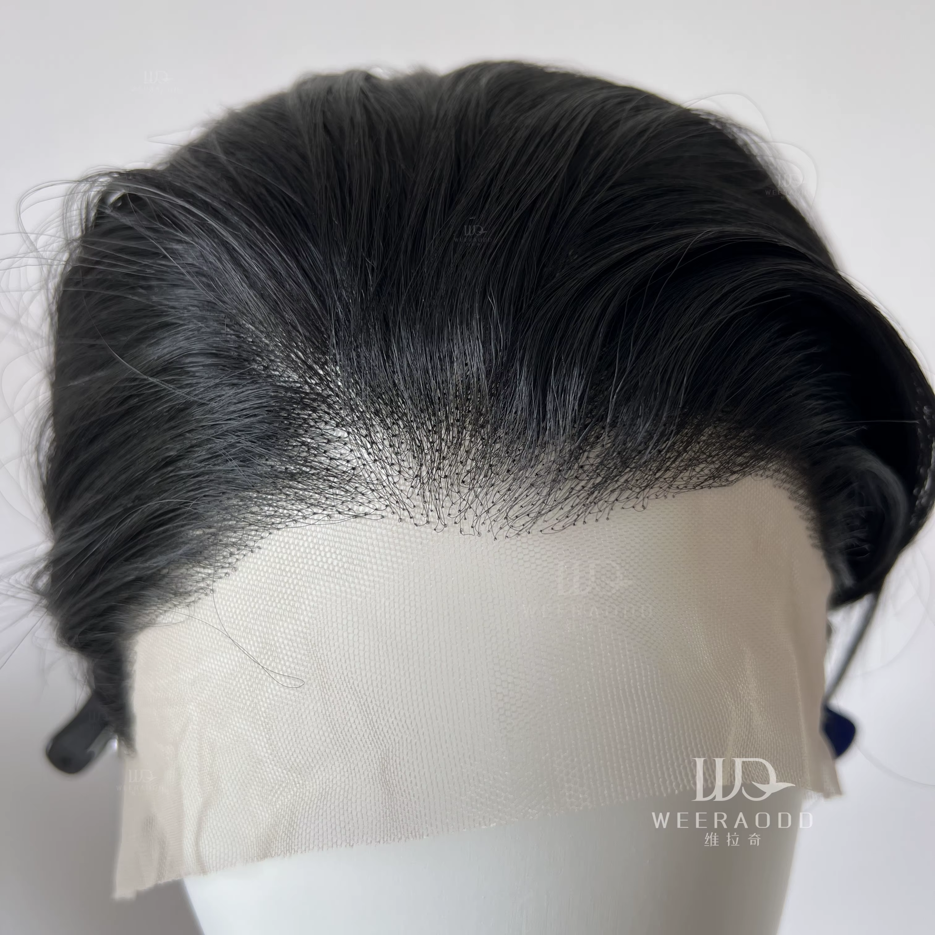 Perruque Lace Front Wig noire pour hommes