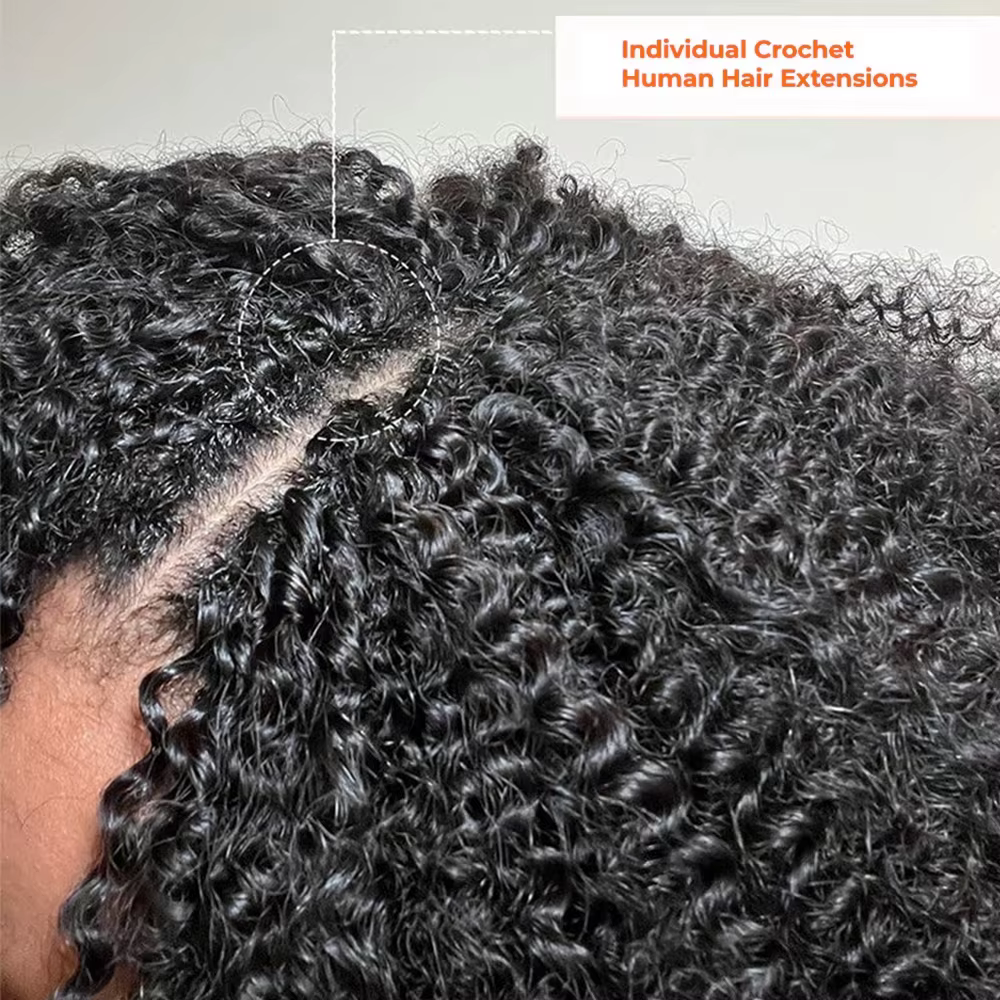 Extensions de cheveux au crochet en plumes