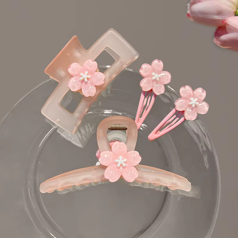 Pince à cheveux tendance Fleur de cerisier douce pour femme