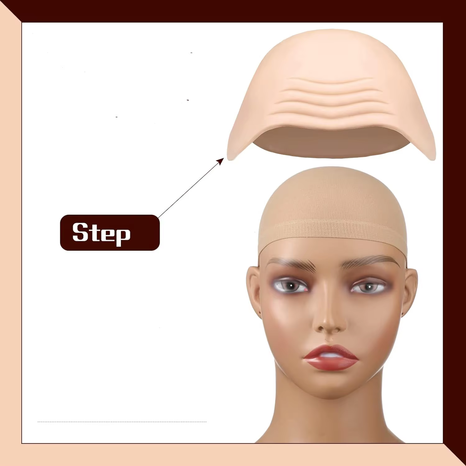 Bonnet chauve en latex pour femmes adultes