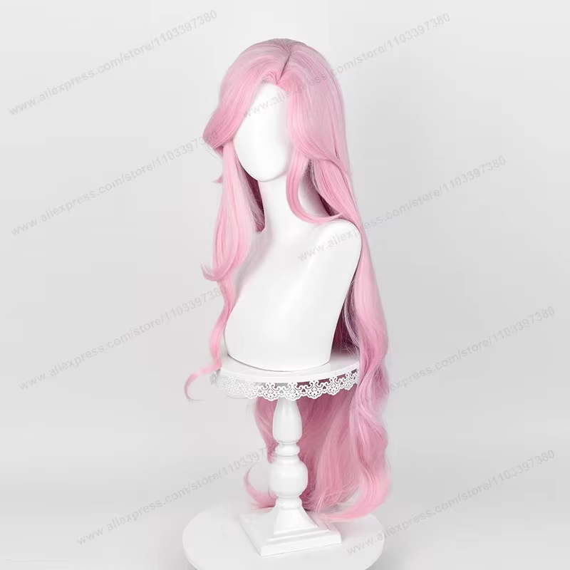 Fluttershy Cosplay perruque cheveux synthétiques unisexe 100 cm longue vague bouclée rose femmes