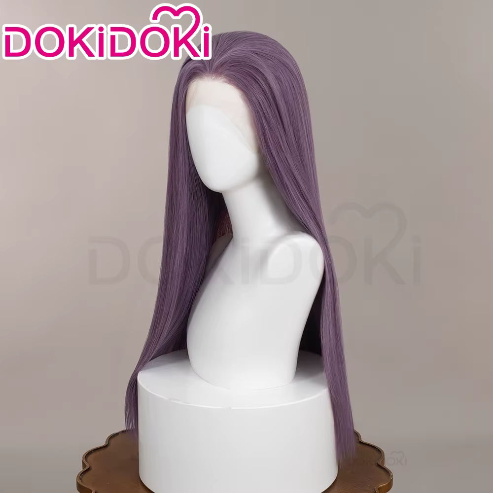 EN STOCK Sylus Rafayel héroïne avant dentelle perruque jeu amour et espace profond DokiDoki femmes 75 cm cheveux violets