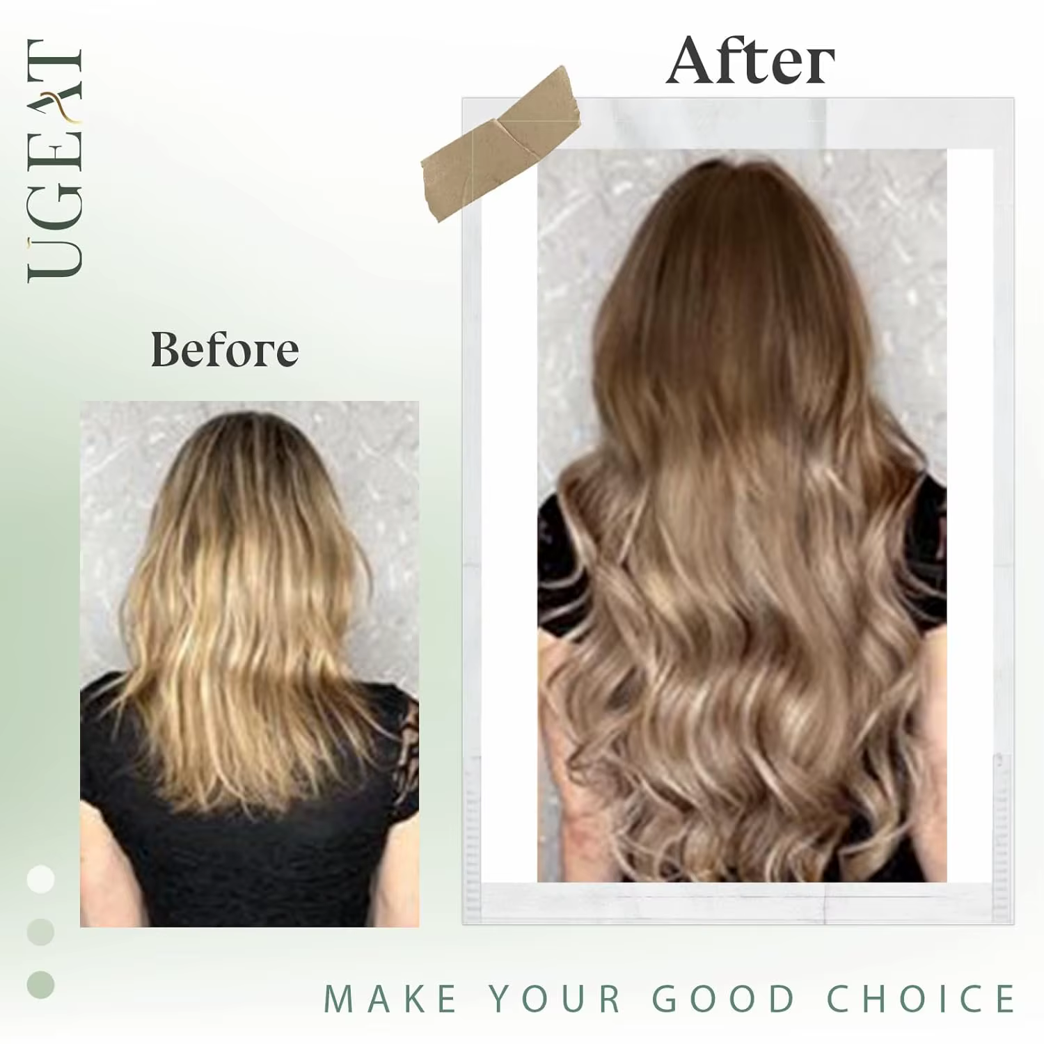 Extensions de cheveux humains Ugeat Weft Balayage
