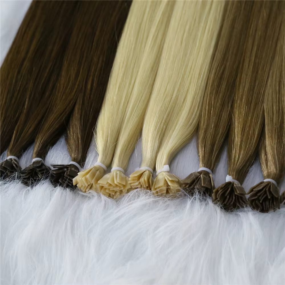 KerBrian-Extensions de Cheveux Naturels Lisses à Pointe Plate