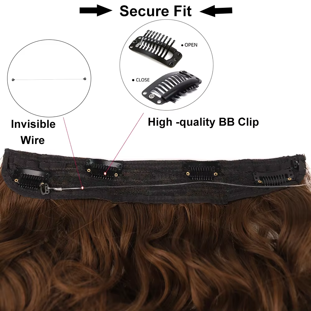 Extensions de cheveux synthétiques invisibles