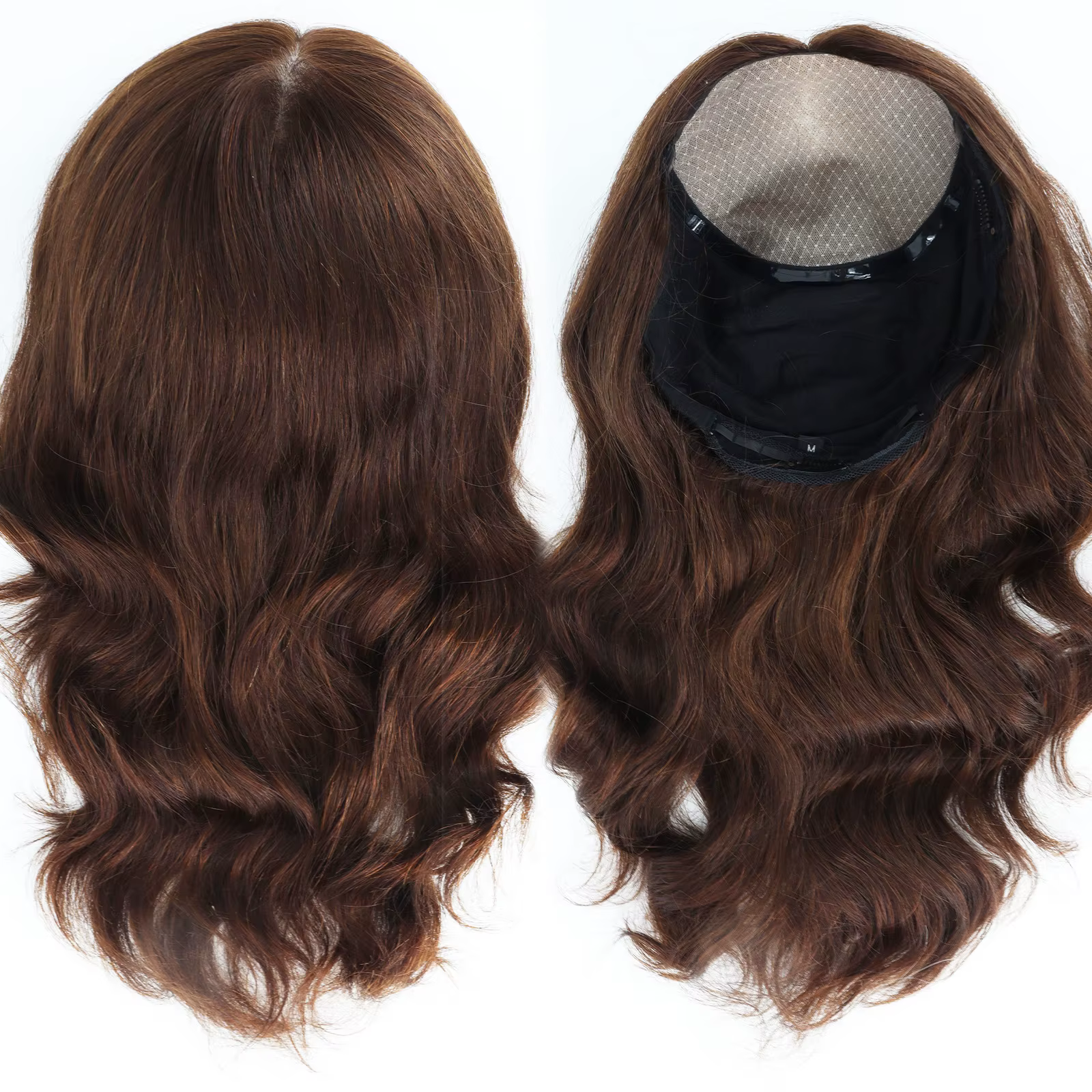 Nouvelle perruque ondulée en soie pour femmes 6x6" Remy européenne #