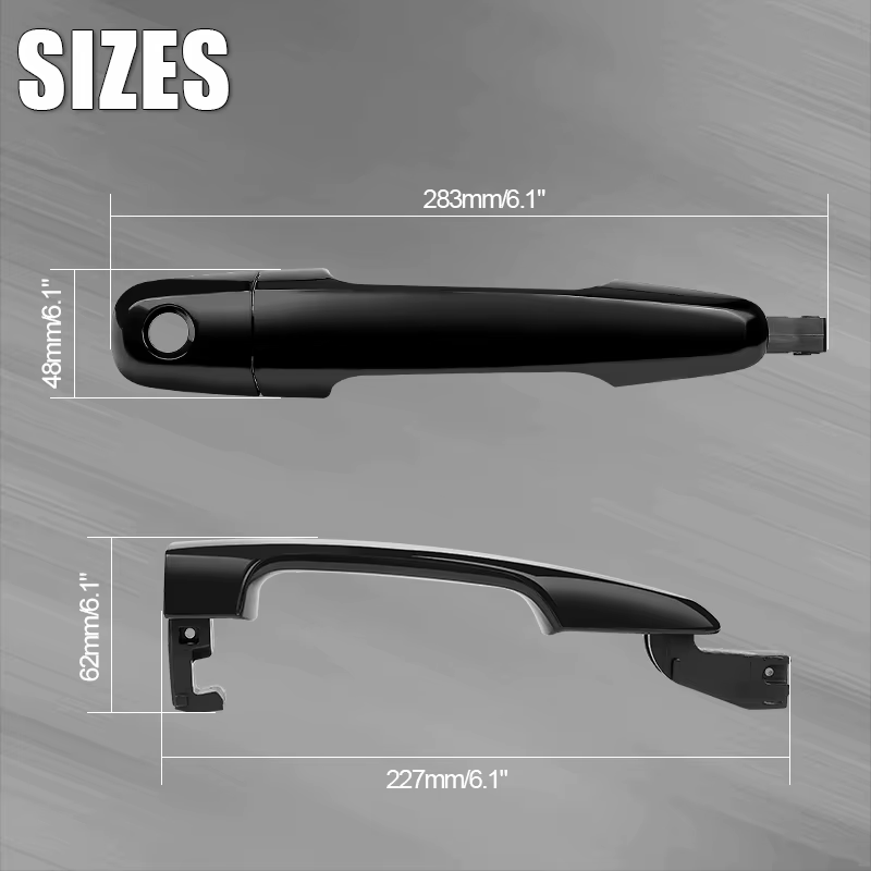 Poignée de porte extérieure avant droite chromée/noir, pour Mitsubishi Triton Ml Mn 2006 2007 2008 2009 2010 2011 2012 2013 2014 2015