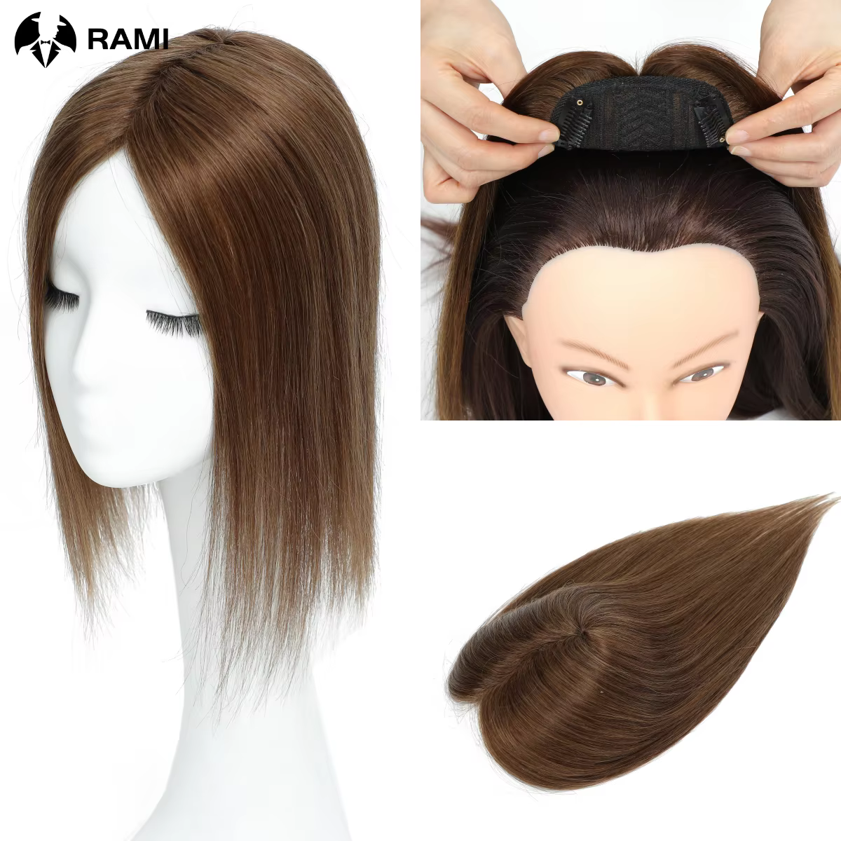 Topper de cheveux 100% humains en gros | Postiche à clipser pour Salons | Prix du fournisseur en vrac | Livraison