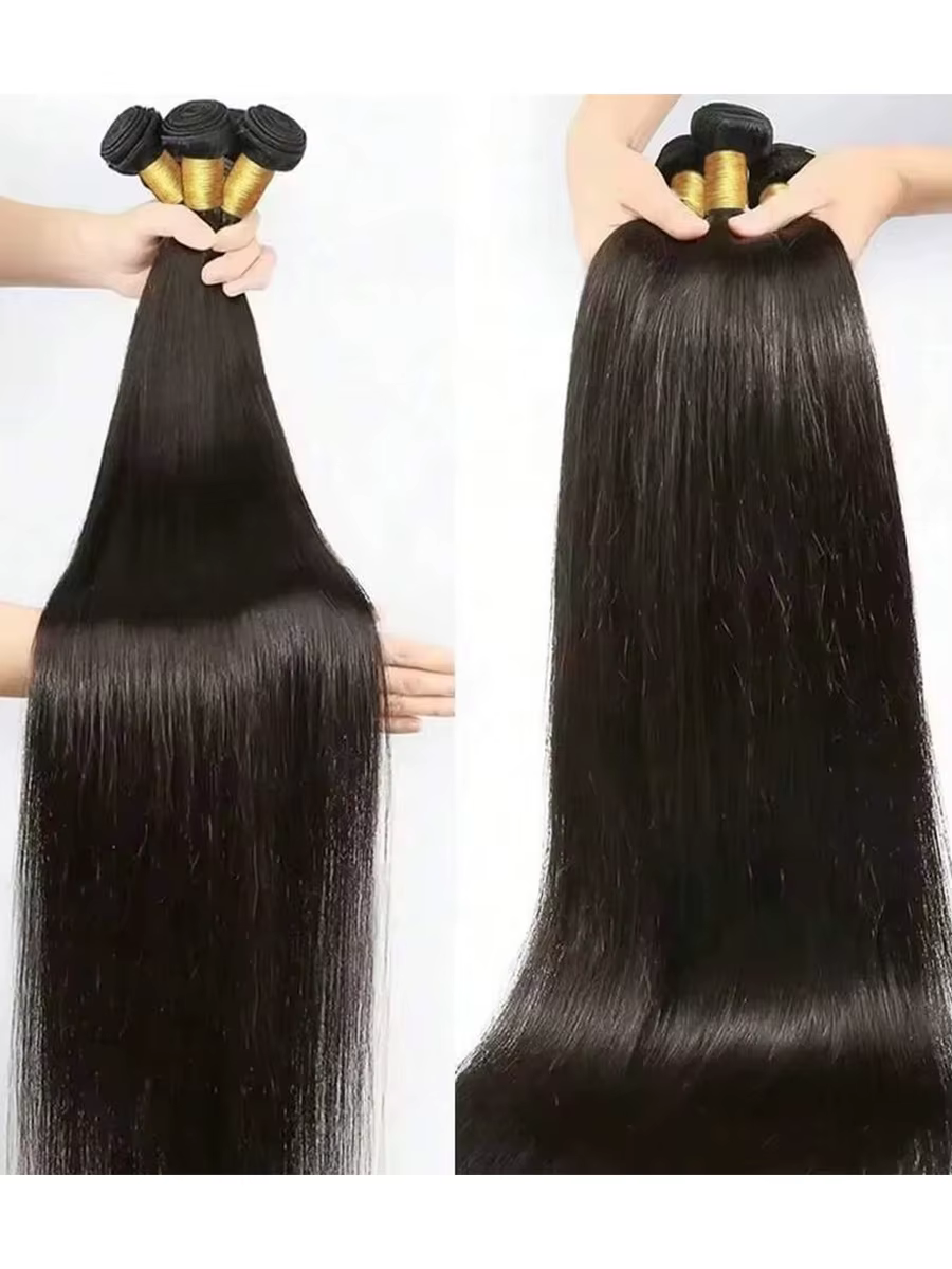 Extensions de cheveux vierges brésiliens lisses non traités