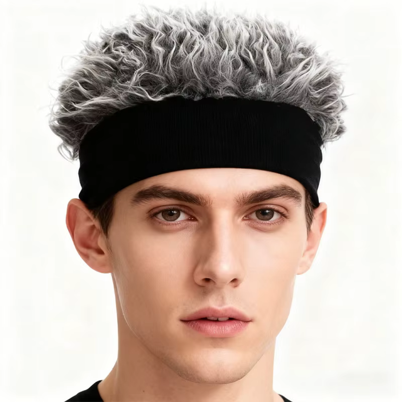 Chapeau de perruque polyvalent à la mode avec cheveux réalistes