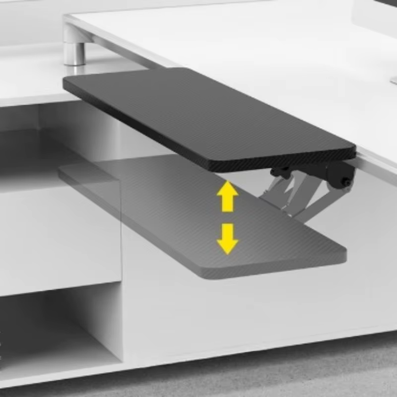 Support de clavier ergonomique avec tiroir coulissant, plateau de souris, Extension de bureau, bras de Support rotatif pour bureau à domicile, bureau d'ordinateur