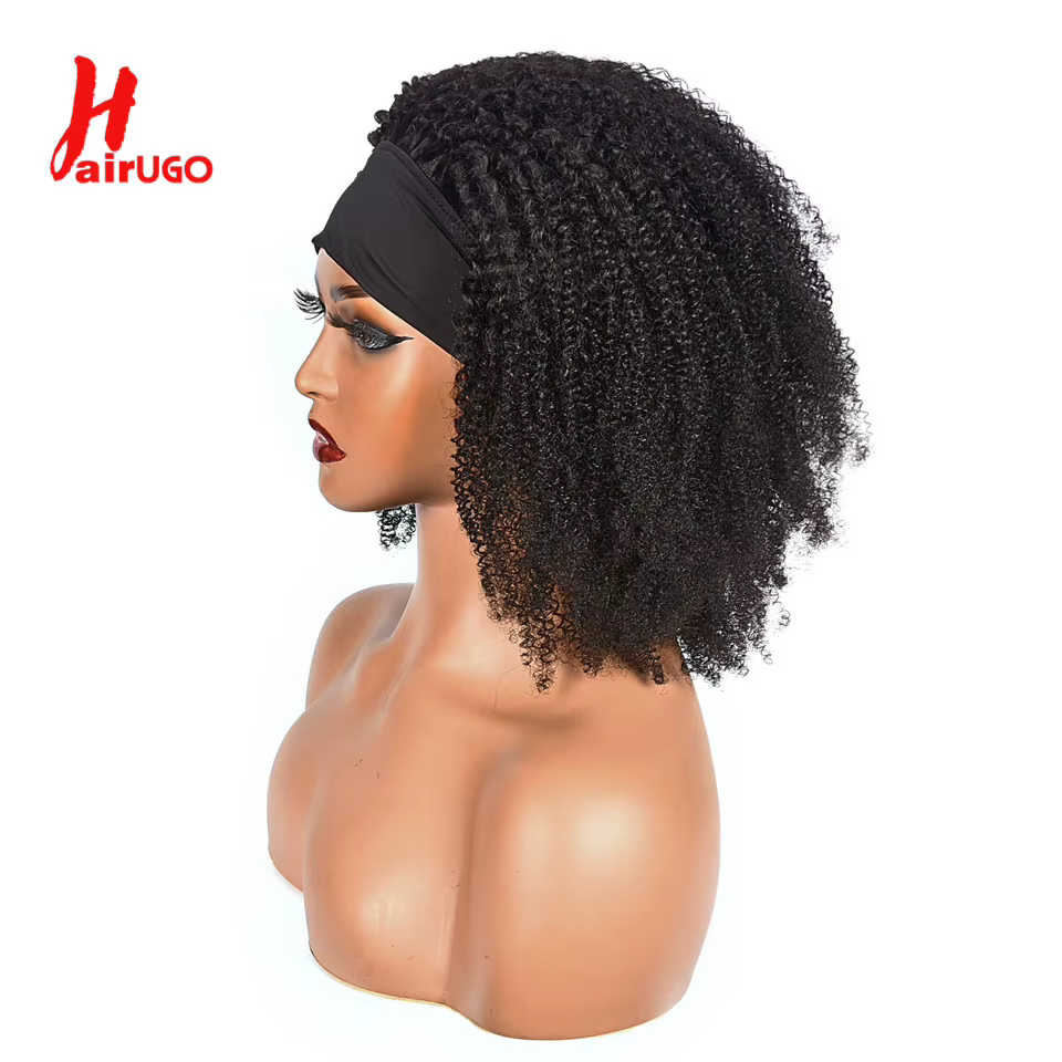 HairUGo-Perruques de cheveux humains bouclés crépus pour femmes