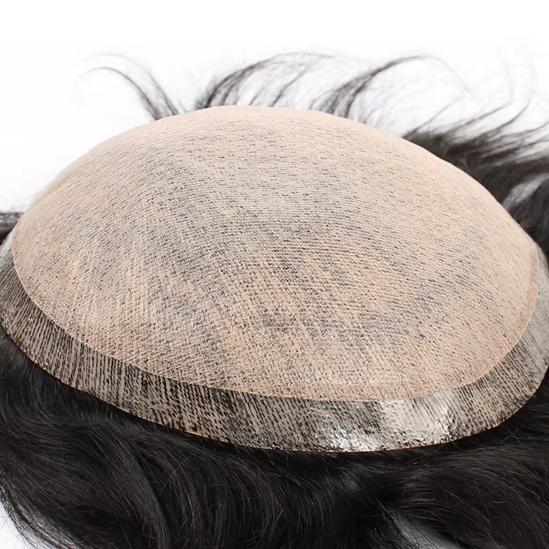 Toupet Hommes Perruque De Cheveux Naturels