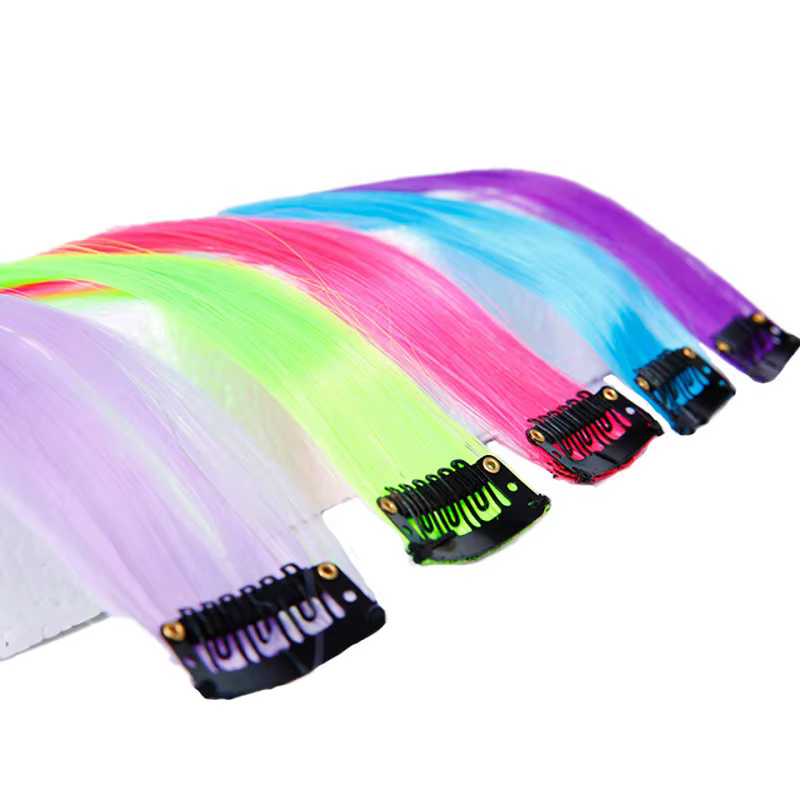 Extensions de cheveux colorées à clipser pour femme, pour usage quotidien