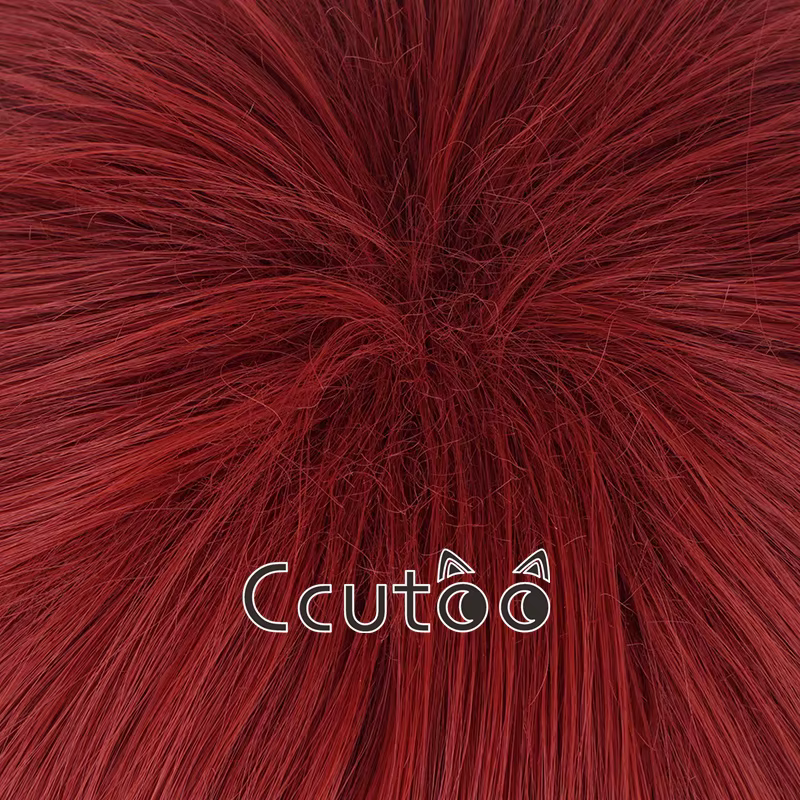 Gaara-Perruque Cosplay Rouge Foncé Courte pour Homme