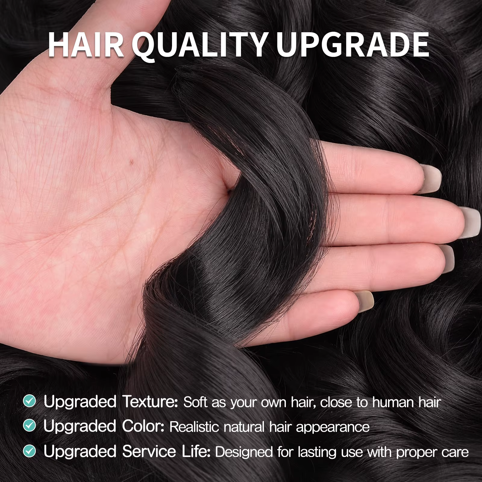 Extensions de cheveux synthétiques pour tresses