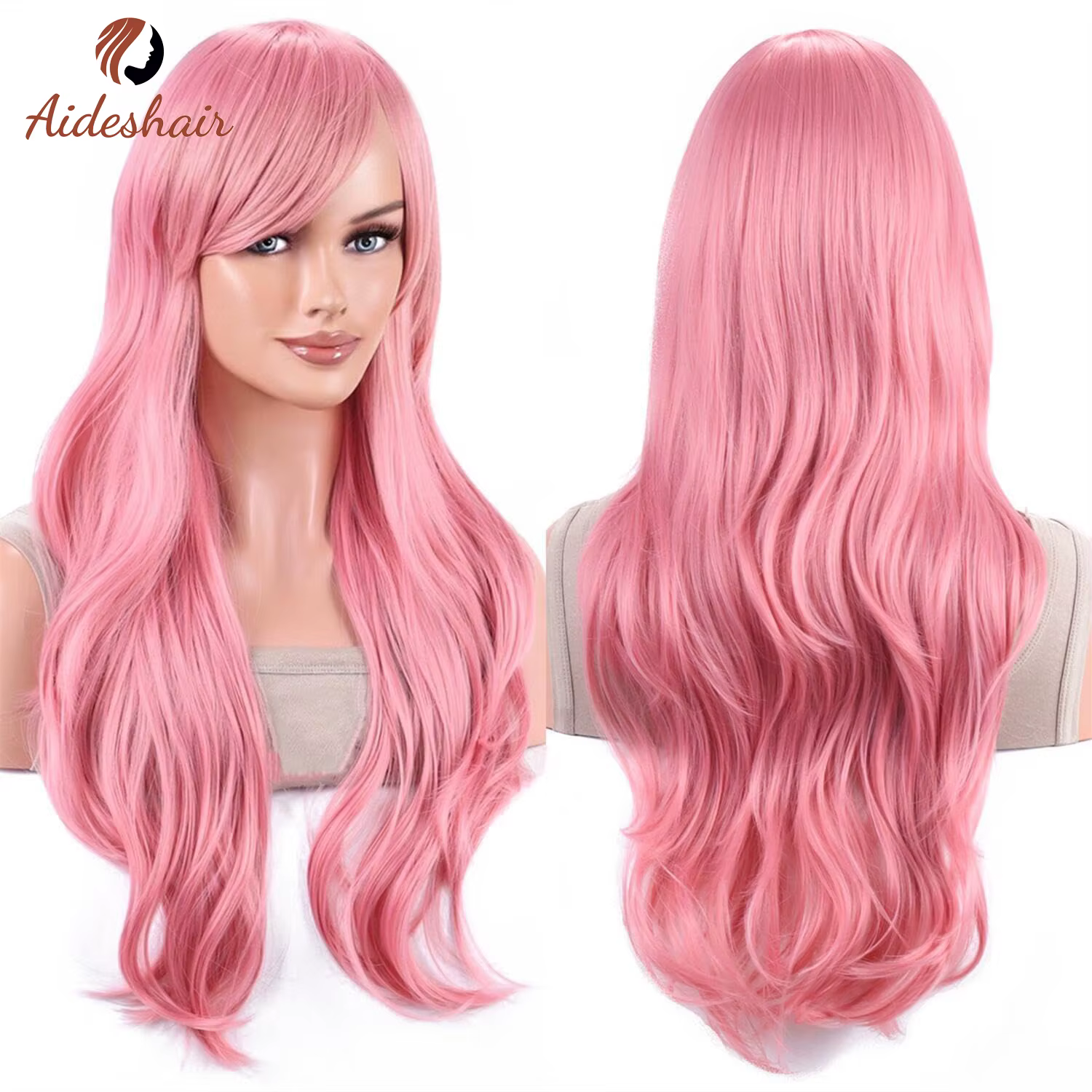Aideshair perruque synthétique perruques de mode 28 "70 cm de long cheveux bouclés ondulés résistant à la chaleur
