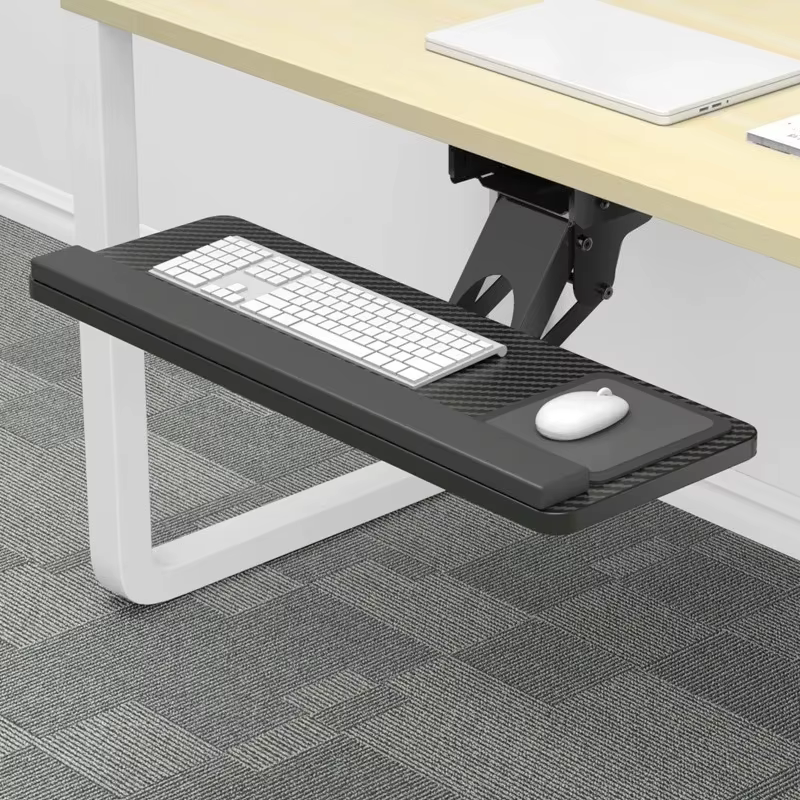 Support de clavier ergonomique avec tiroir coulissant, plateau de souris, Extension de bureau, bras de Support rotatif pour bureau à domicile, bureau d'ordinateur
