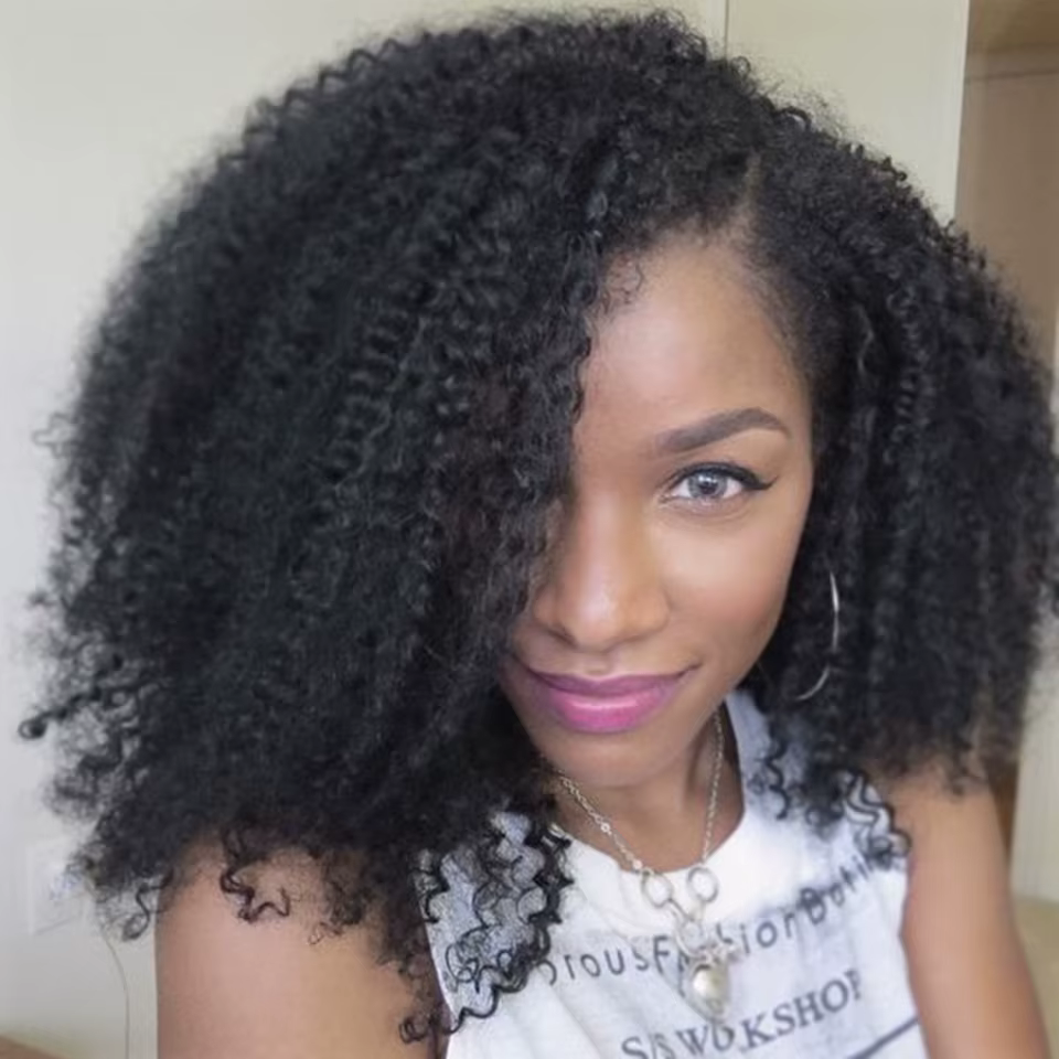Cheveux vierges crus brésiliens 4B Afro crépus bouclés armure paquets couleur naturelle 4C