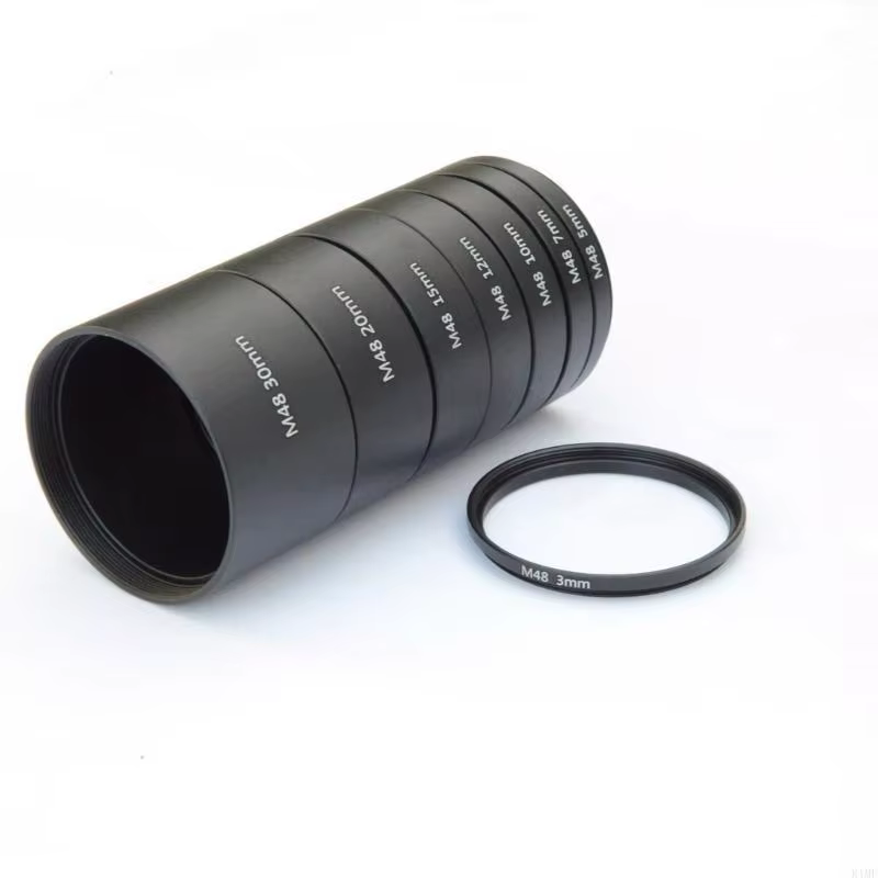 Ensemble d'extensions télescope, 8 tailles, 3-30mm, en alliage métallique M48x0,75, tubes d'extension