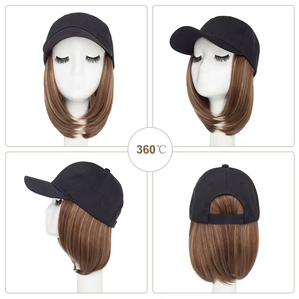 Casquette de Baseball avec Extensions de cheveux