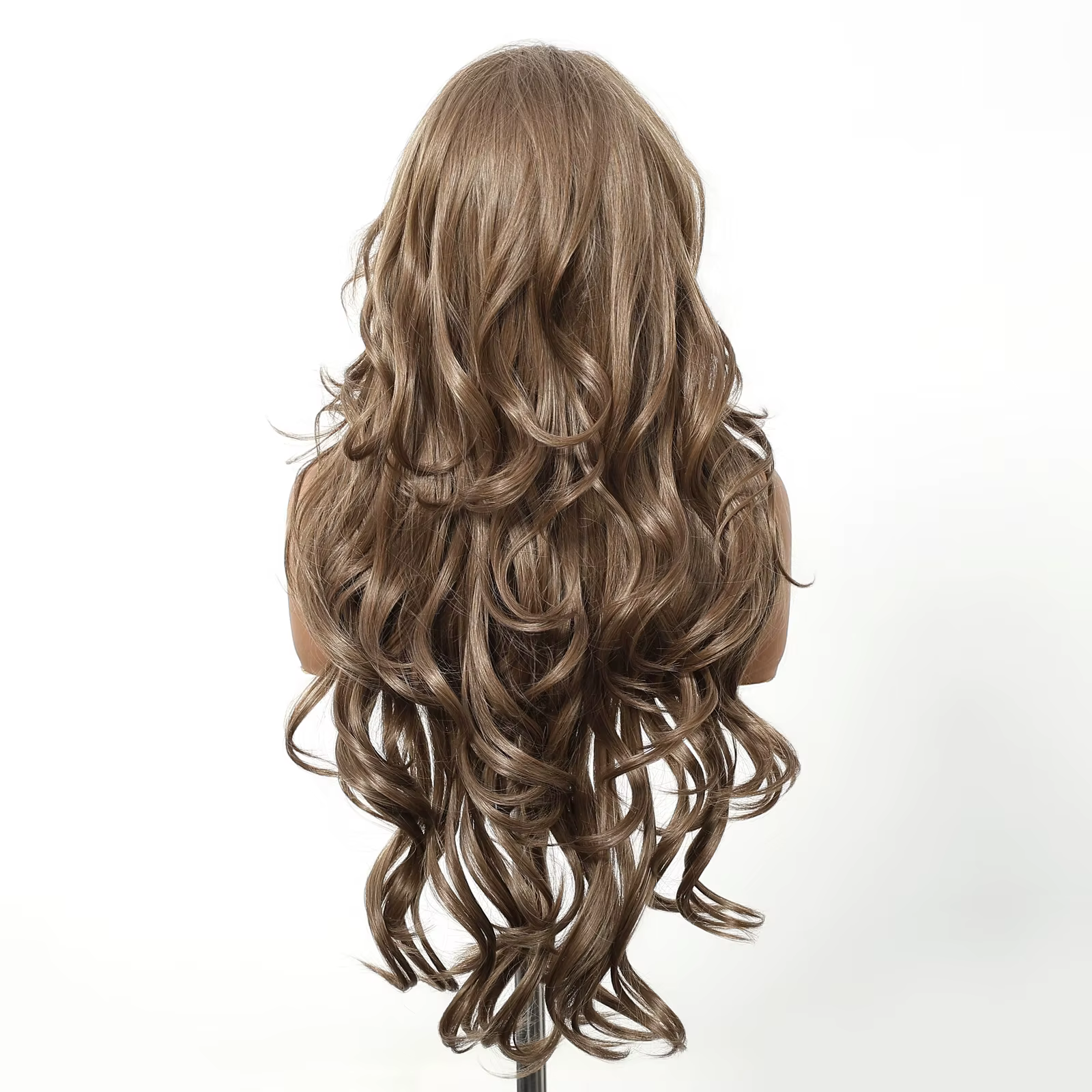 EASIHAIR perruques synthétiques brunes bouclées longues ondulées pour femmes 13*4