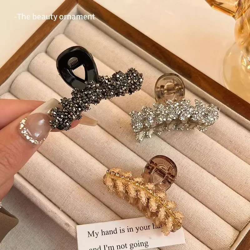 Pince à cheveux brillante à paillettes coréennes pour femmes et filles