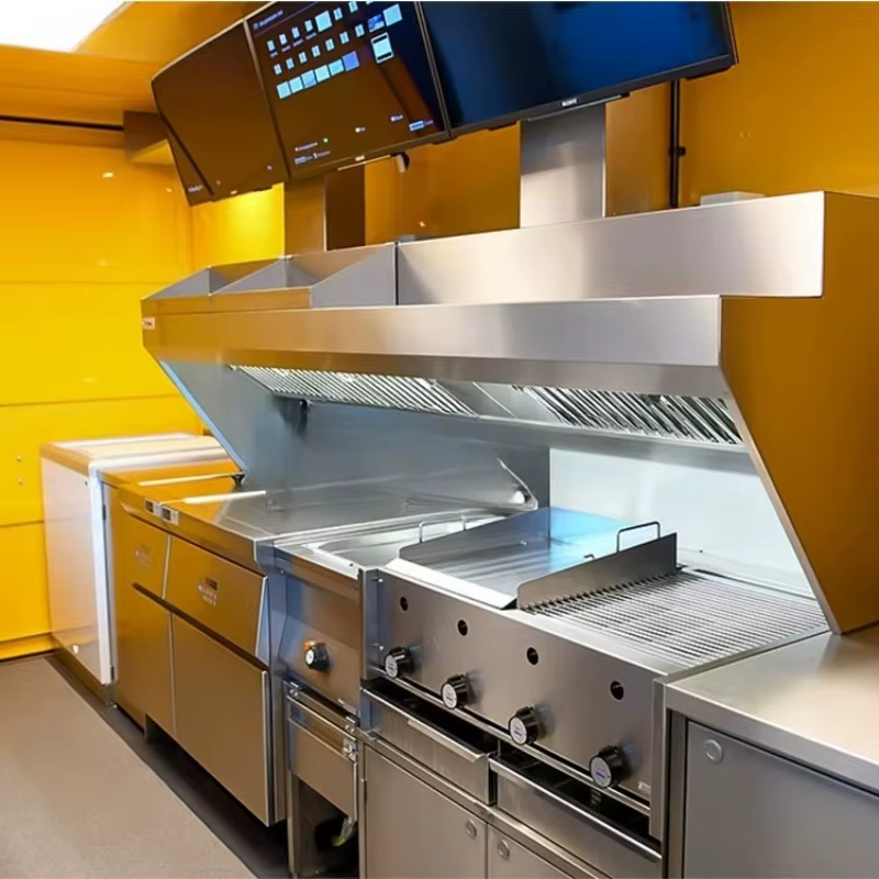 Conteneur barbecue Restaurant Bar restauration rapide Pizza remorque Mobile 20 pieds 40 pieds conteneur Commercial cuisine à vendre personnalisé