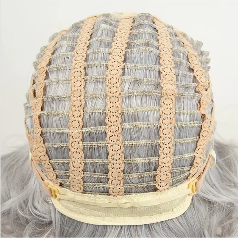 HAIRJOY Lady Gaga Cosplay perruques droite Bob court brun foncé argent gris blond