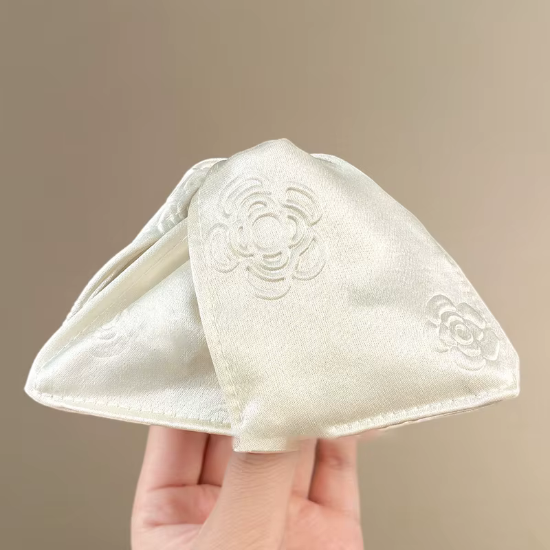 Pince à cheveux triangulaire en Satin rétro pour femme