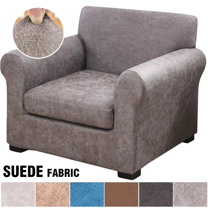 2 pièces housses de chaise en Faux cuir housse de canapé à siège unique housse de chaise extensible housse de canapé pour chien de compagnie housse pour salon