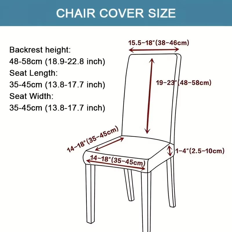 Housse de chaise extensible en simili cuir imperméable, housse de chaise de salle à manger multicolore pour cuisine et Restaurant
