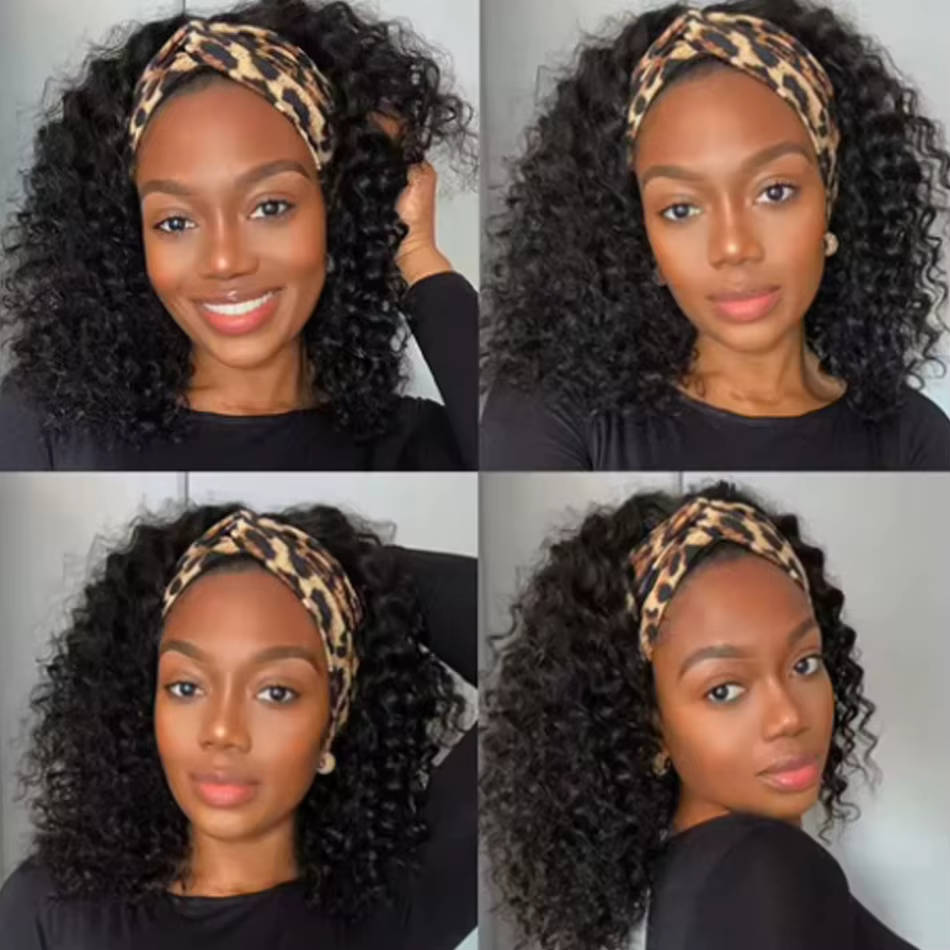 Perruque bandeau en cheveux humains
