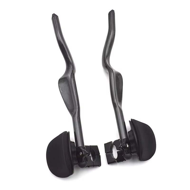 Vélo de route Triathlon temps d'essai 3K repose-vélo entièrement en carbone guidon TT 35 ° Pour extension de guidon Aero avec clip