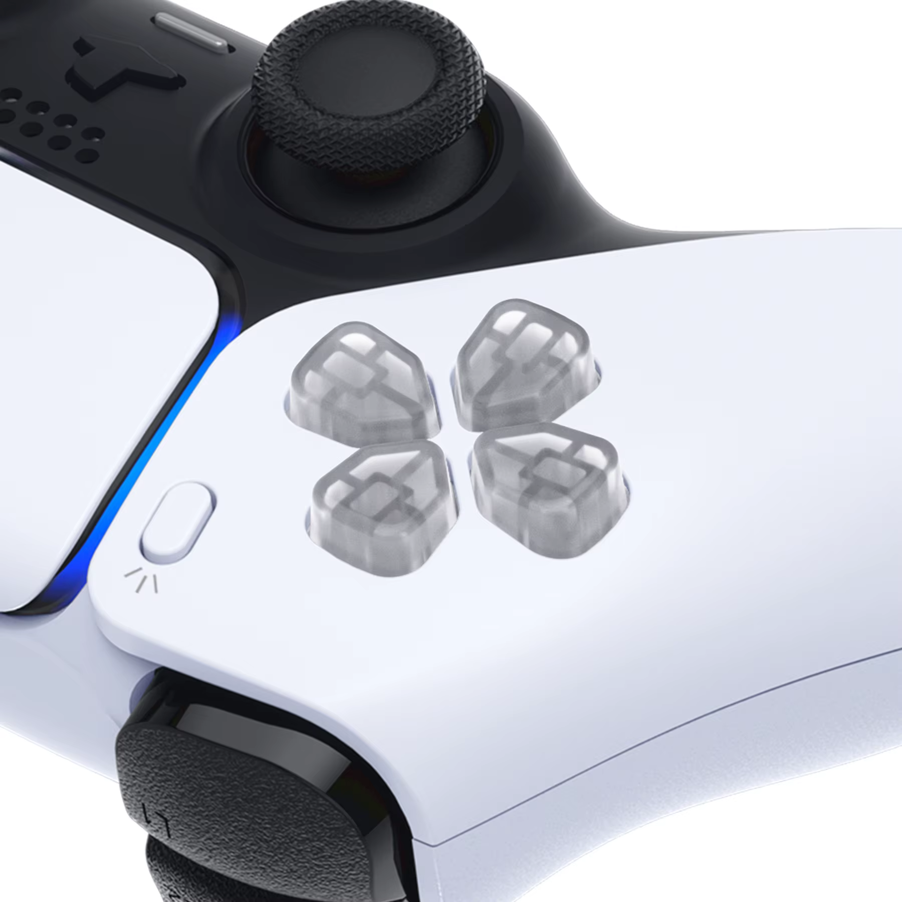 EXtremeRate-lèvent DSub fendus ergonomiques, boutons SDP, boutons DSub indépendants clairs pour PS5, EG, tous les modèles de manettes PS4